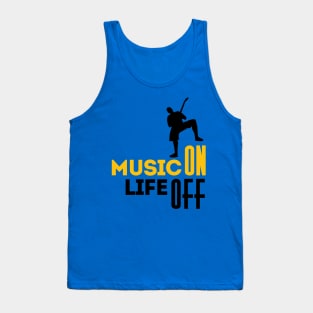 Music On (yellow) Tank Top